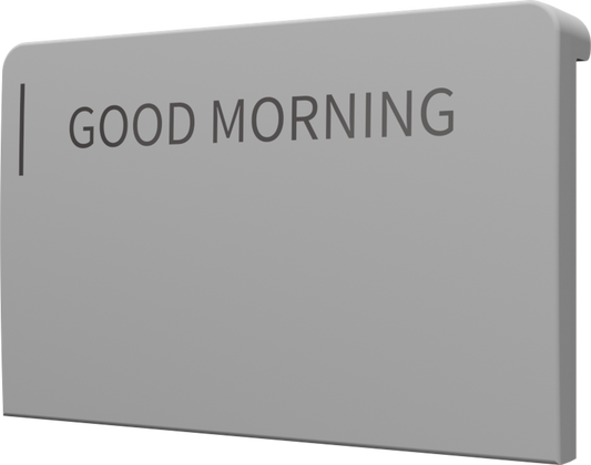 Crestron CM2-BTN-MD-TOP-G-T ENGRAVED - Cameo® 2 Backlit Engravable Pushbutton, Medium, Top, Gray Textured, Custom Engraved