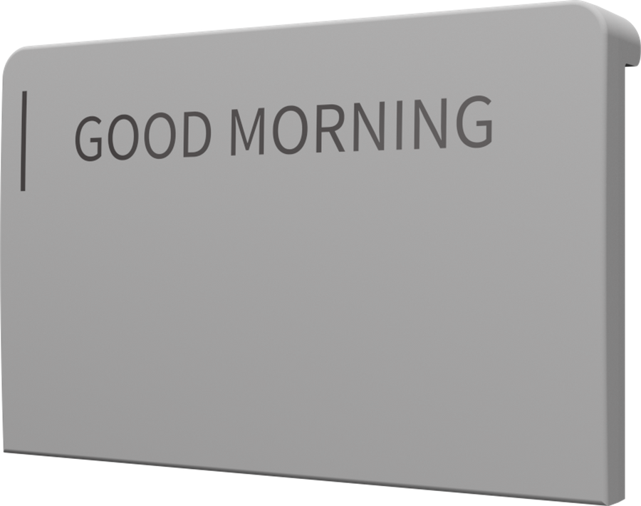 Crestron CM2-BTN-MD-TOP-G-T ENGRAVED - Cameo® 2 Backlit Engravable Pushbutton, Medium, Top, Gray Textured, Custom Engraved
