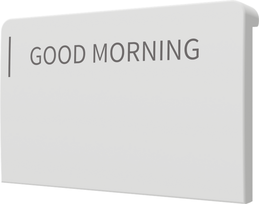 Crestron CM2-BTN-MD-TOP-W-T ENGRAVED - Cameo® 2 Backlit Engravable Pushbutton, Medium, Top, White Textured, Custom Engraved