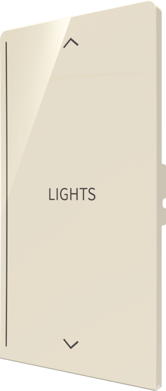 Crestron CM2-BTN-RKR-A-S ENGRAVED - Cameo® 2 Backlit Engravable Pushbutton, Rocker, Almond Smooth, Custom Engraved