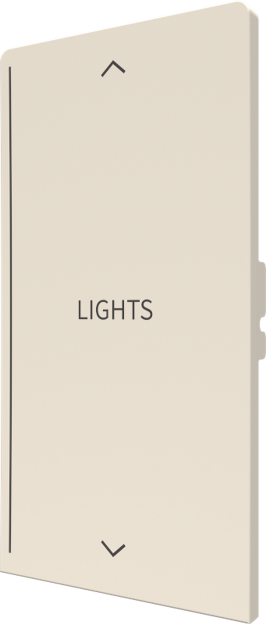Crestron CM2-BTN-RKR-A-T ENGRAVED - Cameo® 2 Backlit Engravable Pushbutton, Rocker, Almond Textured, Custom Engraved