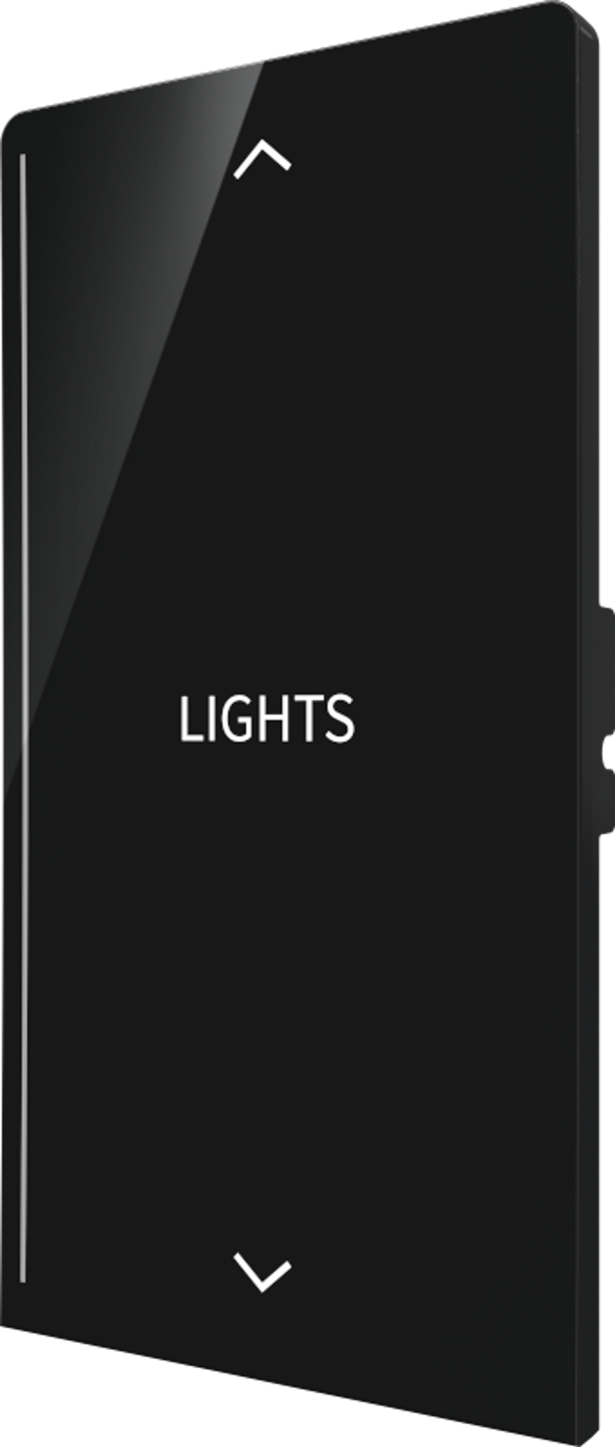 Crestron CM2-BTN-RKR-B-S ENGRAVED - Cameo® 2 Backlit Engravable Pushbutton, Rocker, Black Smooth, Custom Engraved