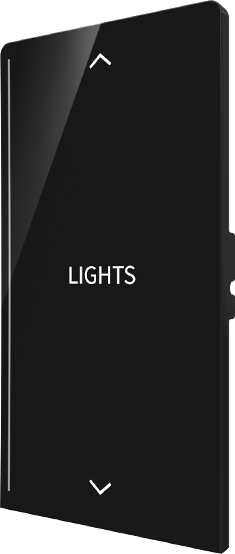 Crestron CM2-BTN-RKR-B-S ENGRAVED - Cameo® 2 Backlit Engravable Pushbutton, Rocker, Black Smooth, Custom Engraved