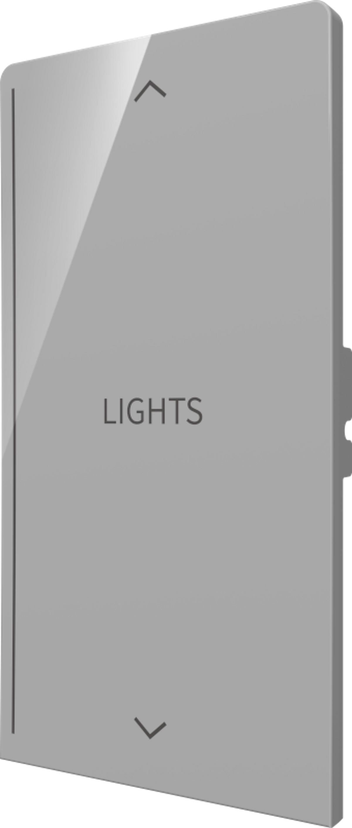 Crestron CM2-BTN-RKR-G-S ENGRAVED - Cameo® 2 Backlit Engravable Pushbutton, Rocker, Gray Smooth, Custom Engraved