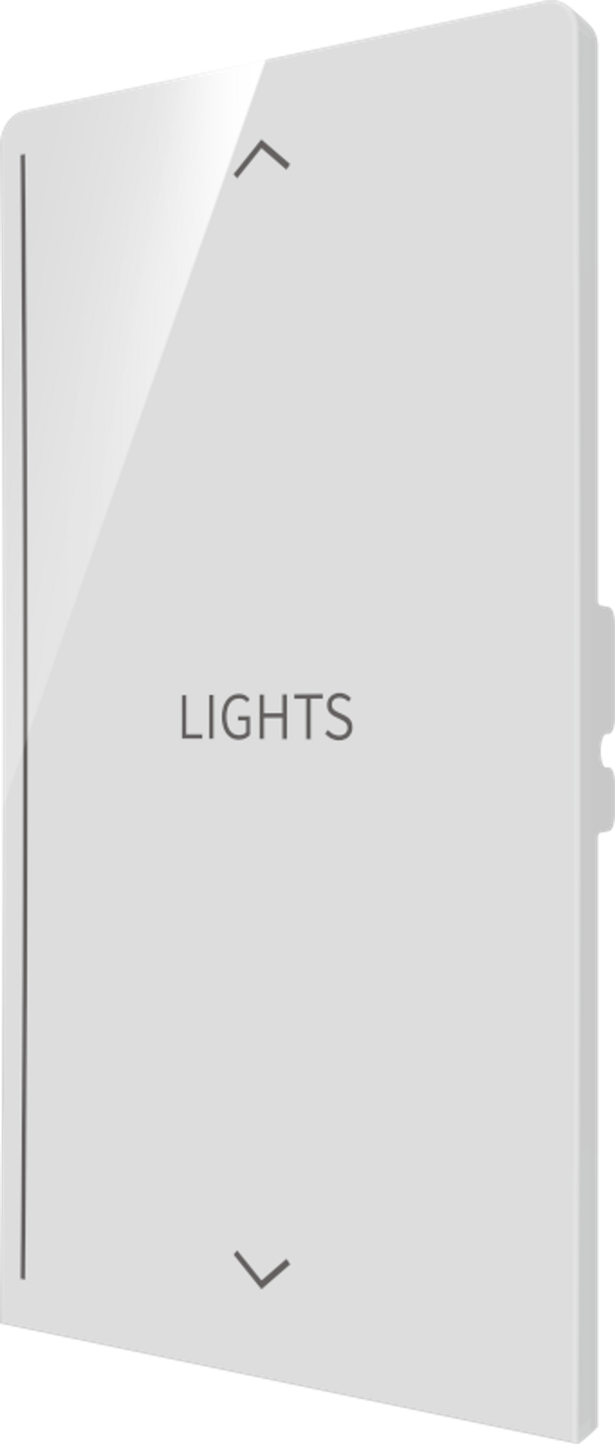 Crestron CM2-BTN-RKR-W-S ENGRAVED - Cameo® 2 Backlit Engravable Pushbutton, Rocker, White Smooth, Custom Engraved