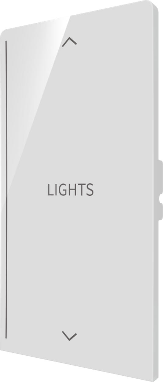 Crestron CM2-BTN-RKR-W-S ENGRAVED - Cameo® 2 Backlit Engravable Pushbutton, Rocker, White Smooth, Custom Engraved