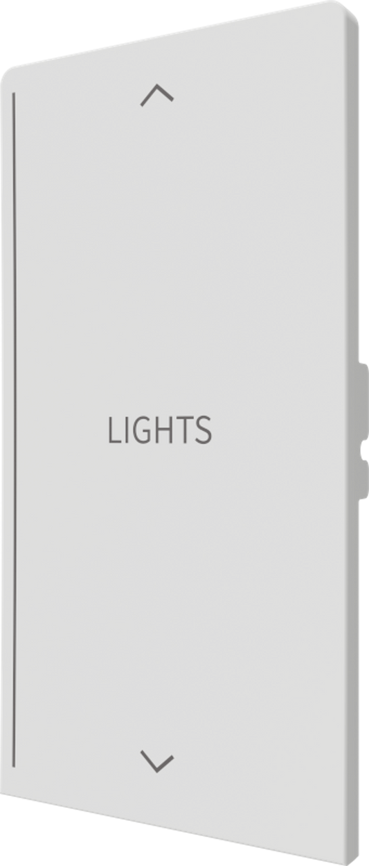 Crestron CM2-BTN-RKR-W-T ENGRAVED - Cameo® 2 Backlit Engravable Pushbutton, Rocker, White Textured, Custom Engraved