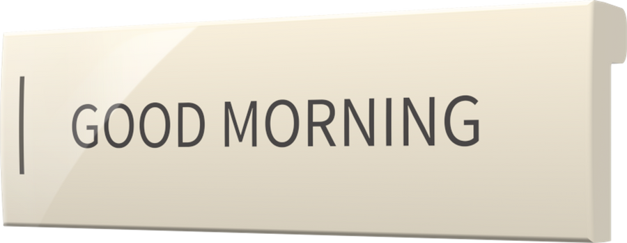 Crestron CM2-BTN-SM-A-S ENGRAVED - Cameo® 2 Backlit Engravable Pushbutton, Small, Almond Smooth, Custom Engraved