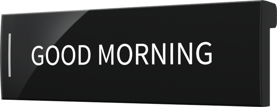Crestron CM2-BTN-SM-B-S ENGRAVED - Cameo® 2 Backlit Engravable Pushbutton, Small, Black Smooth, Custom Engraved