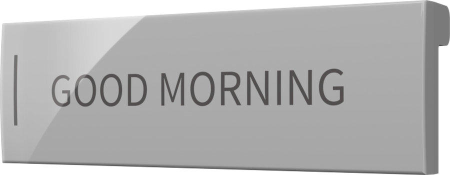 Crestron CM2-BTN-SM-G-S ENGRAVED - Cameo® 2 Backlit Engravable Pushbutton, Small, Gray Smooth, Custom Engraved