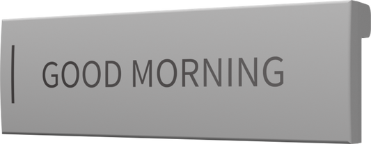 Crestron CM2-BTN-SM-G-T ENGRAVED - Cameo® 2 Backlit Engravable Pushbutton, Small, Gray Textured, Custom Engraved