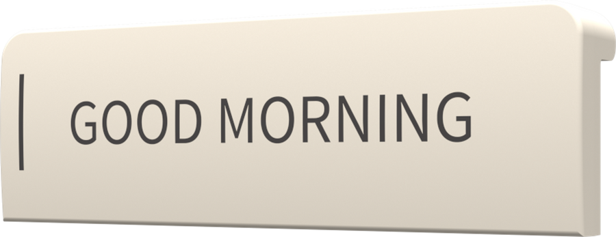 Crestron CM2-BTN-SM-TOP-A-T ENGRAVED - Cameo® 2 Backlit Engravable Pushbutton, Small, Top, Almond Textured, Custom Engraved