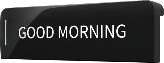 Crestron CM2-BTN-SM-TOP-B-S ENGRAVED - Cameo® 2 Backlit Engravable Pushbutton, Small, Top, Black Smooth, Custom Engraved