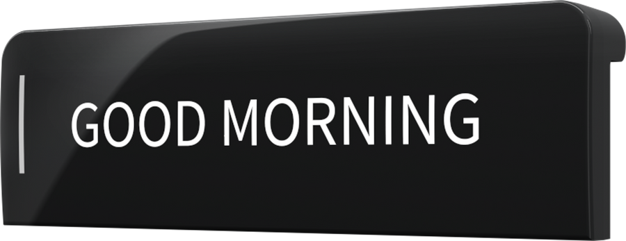 Crestron CM2-BTN-SM-TOP-B-S ENGRAVED - Cameo® 2 Backlit Engravable Pushbutton, Small, Top, Black Smooth, Custom Engraved