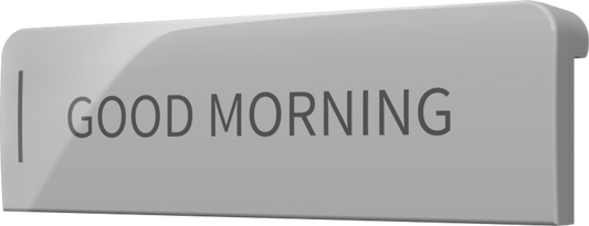 Crestron CM2-BTN-SM-TOP-G-S ENGRAVED - Cameo® 2 Backlit Engravable Pushbutton, Small, Top, Gray Smooth, Custom Engraved