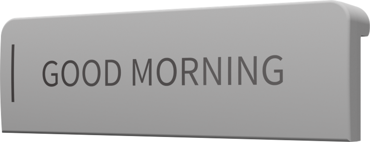 Crestron CM2-BTN-SM-TOP-G-T ENGRAVED - Cameo® 2 Backlit Engravable Pushbutton, Small, Top, Gray Textured, Custom Engraved