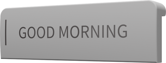 Crestron CM2-BTN-SM-TOP-G-T ENGRAVED - Cameo® 2 Backlit Engravable Pushbutton, Small, Top, Gray Textured, Custom Engraved