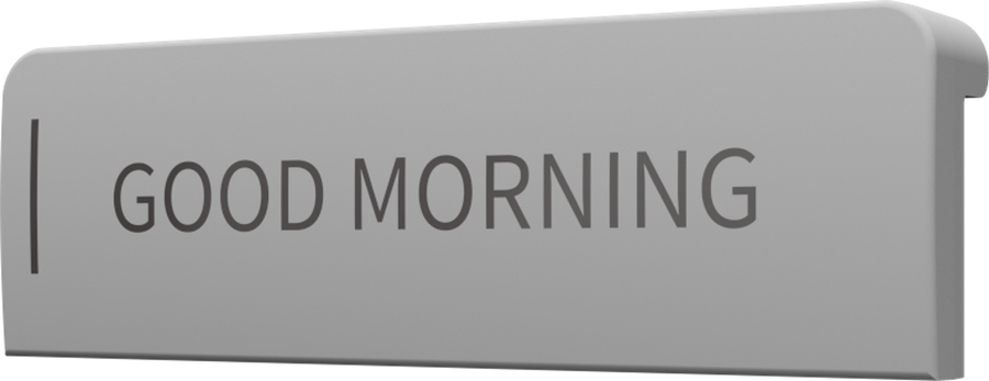 Crestron CM2-BTN-SM-TOP-G-T ENGRAVED - Cameo® 2 Backlit Engravable Pushbutton, Small, Top, Gray Textured, Custom Engraved