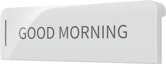 Crestron CM2-BTN-SM-TOP-W-S ENGRAVED - Cameo® 2 Backlit Engravable Pushbutton, Small, Top, White Smooth, Custom Engraved