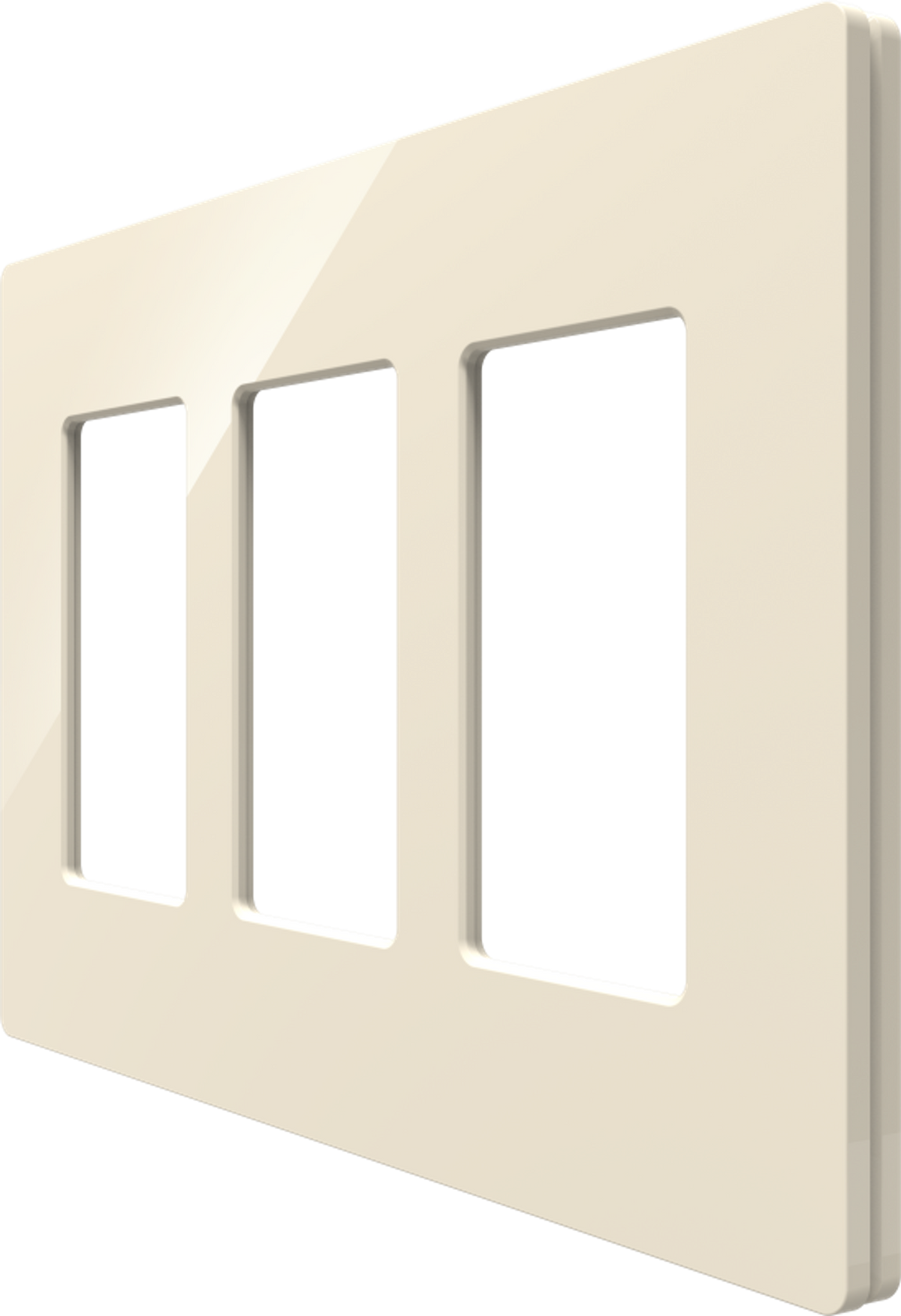 Crestron CM2-FP-G3-A-S - Cameo® 2 Faceplate, 3-Gang, Almond Smooth
