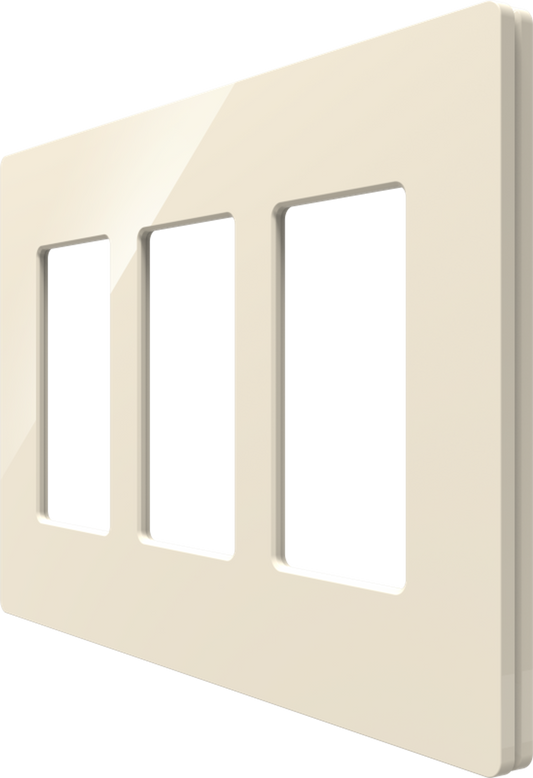 Crestron CM2-FP-G3-A-S - Cameo® 2 Faceplate, 3-Gang, Almond Smooth