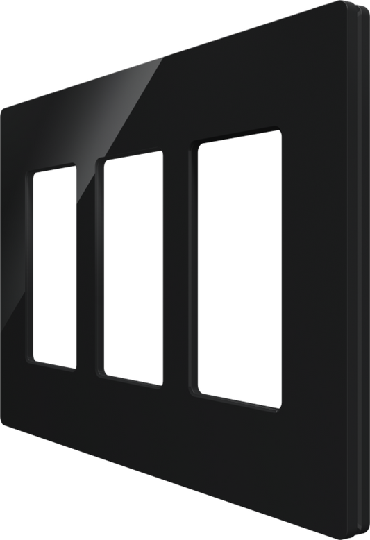 Crestron CM2-FP-G3-B-S - Cameo® 2 Faceplate, 3-Gang, Black Smooth