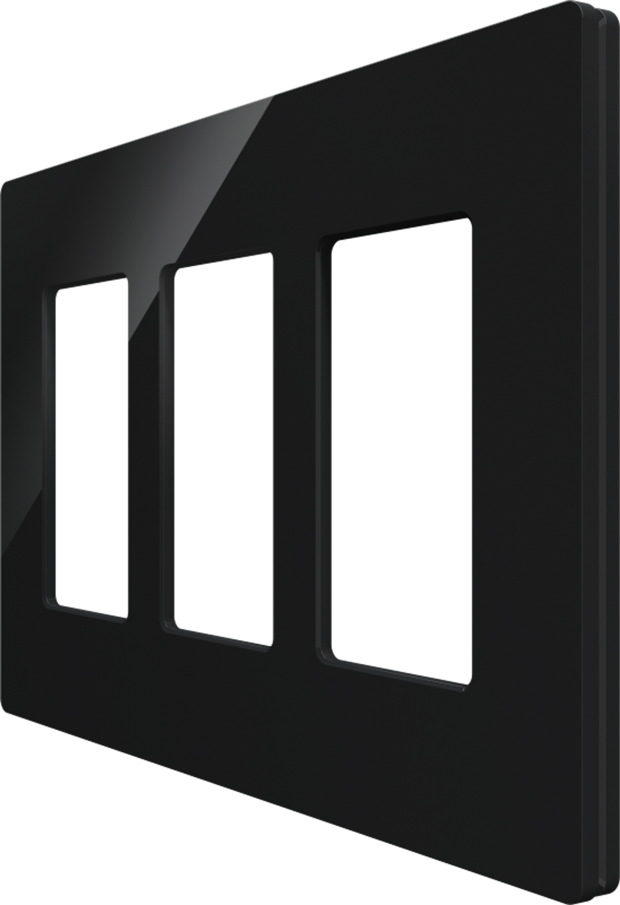 Crestron CM2-FP-G3-B-S - Cameo® 2 Faceplate, 3-Gang, Black Smooth