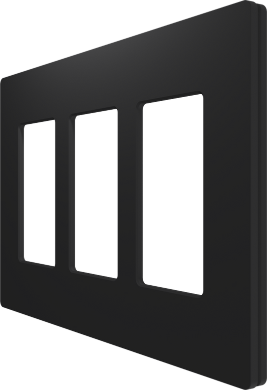 Crestron CM2-FP-G3-B-T - Cameo® 2 Faceplate, 3-Gang, Black Textured