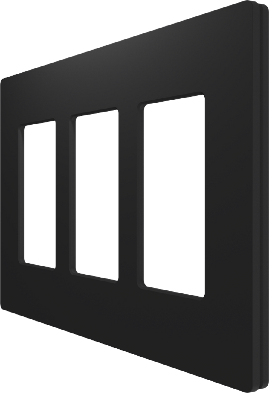 Crestron CM2-FP-G3-B-T - Cameo® 2 Faceplate, 3-Gang, Black Textured