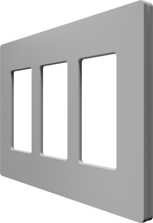 Crestron CM2-FP-G3-G-T - Cameo® 2 Faceplate, 3-Gang, Gray Textured