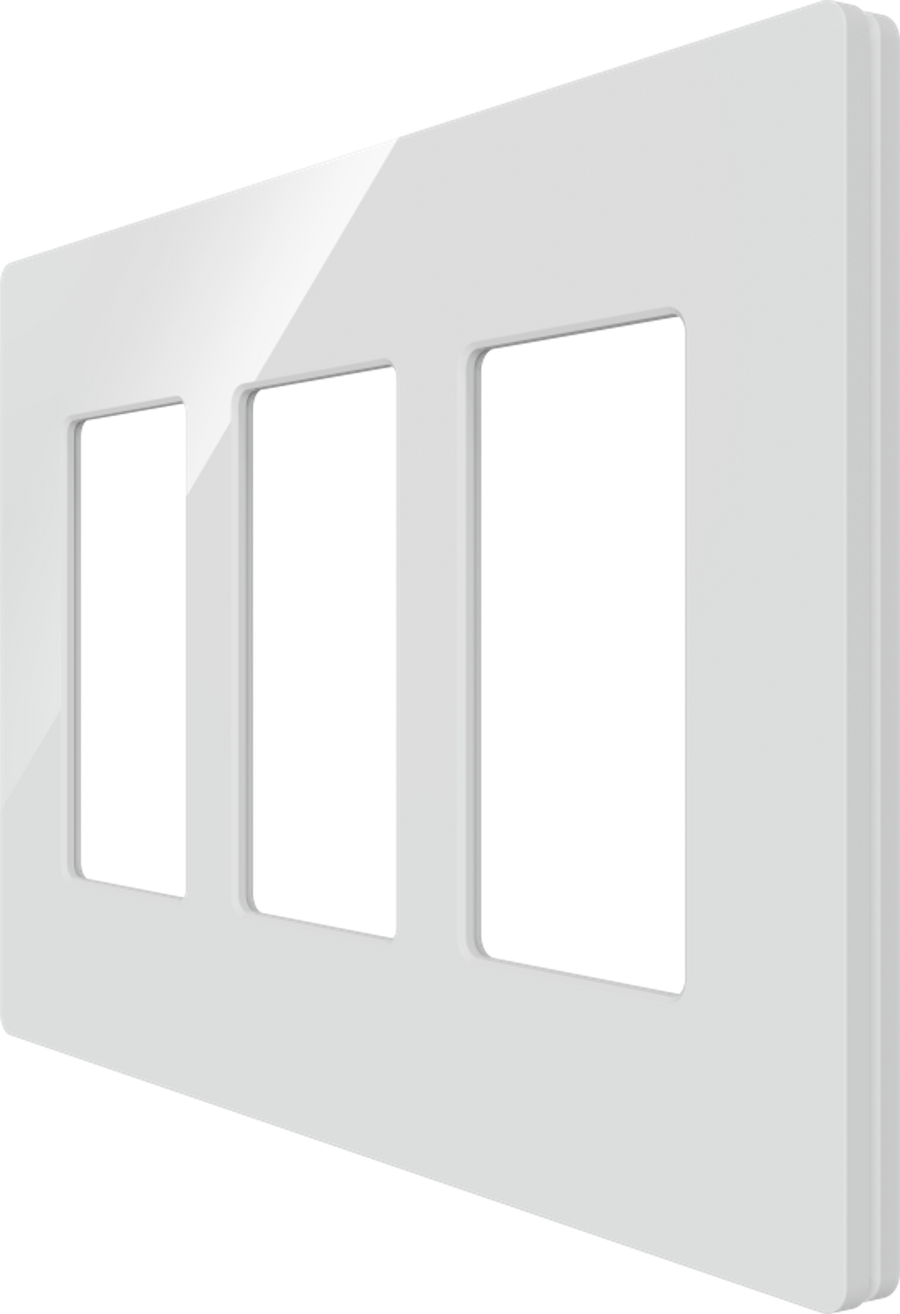 Crestron CM2-FP-G3-W-S - Cameo® 2 Faceplate, 3-Gang, White Smooth