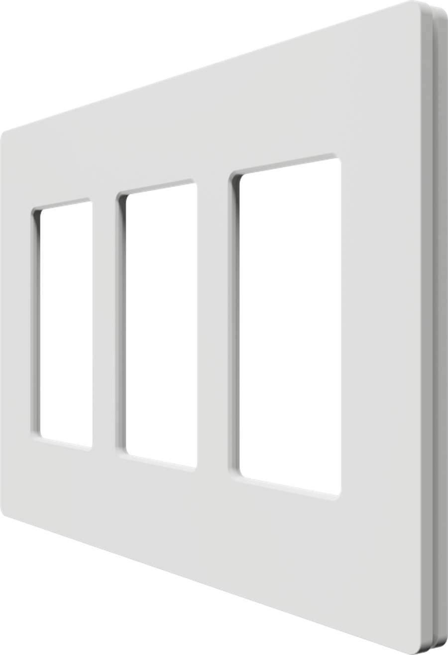 Crestron CM2-FP-G3-W-T - Cameo® 2 Faceplate, 3-Gang, White Textured