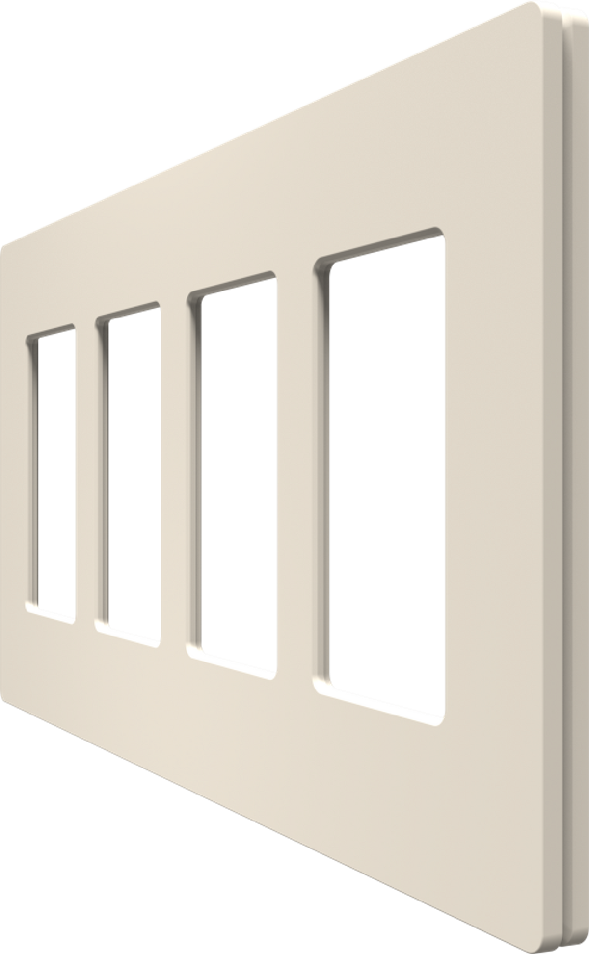 Crestron CM2-FP-G4-A-T - Cameo® 2 Faceplate, 4-Gang, Almond Textured