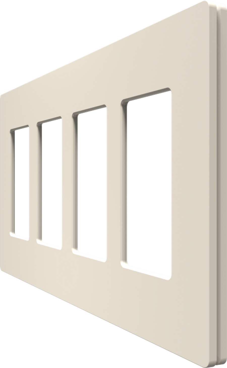 Crestron CM2-FP-G4-A-T - Cameo® 2 Faceplate, 4-Gang, Almond Textured
