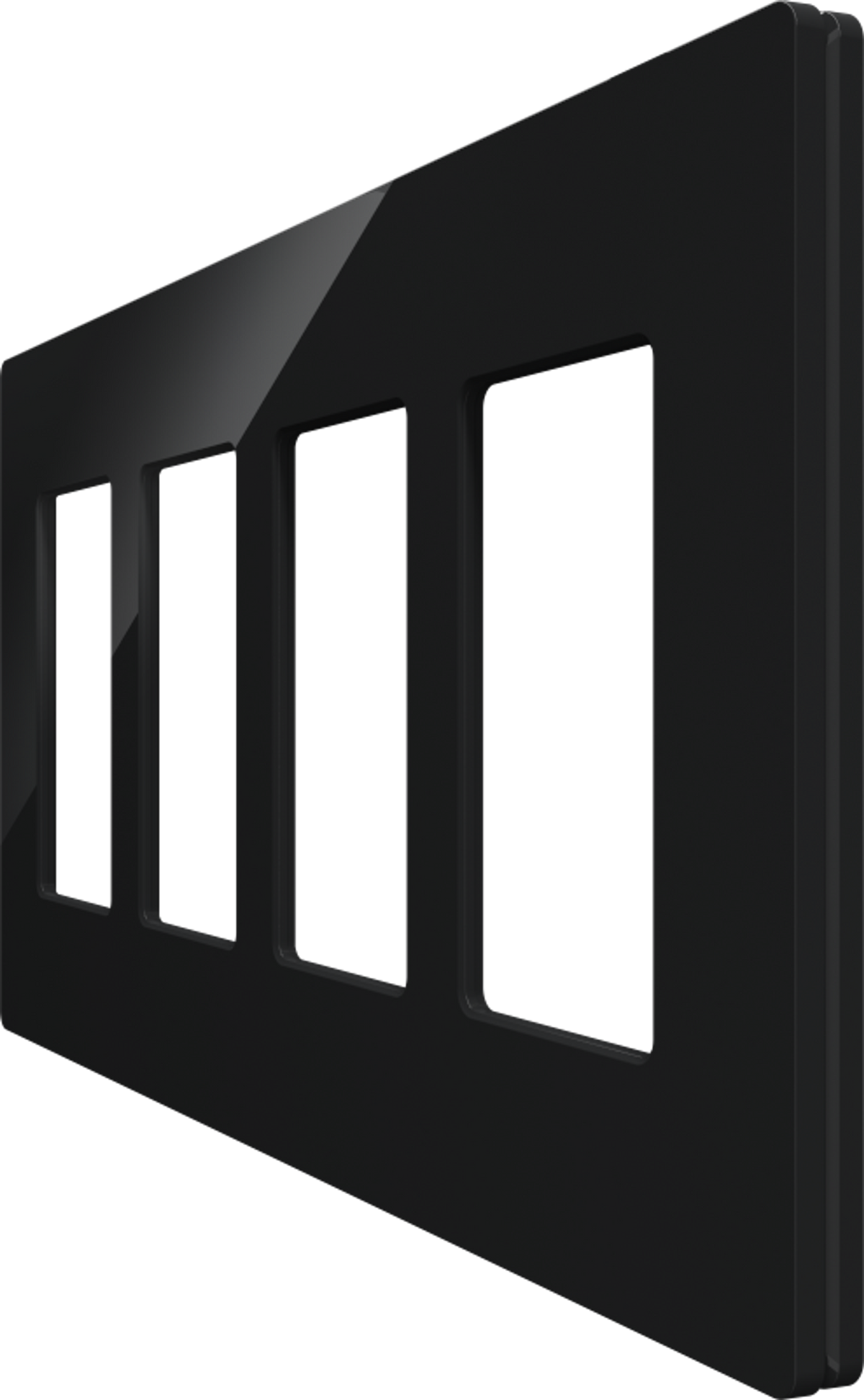 Crestron CM2-FP-G4-B-S - Cameo® 2 Faceplate, 4-Gang, Black Smooth