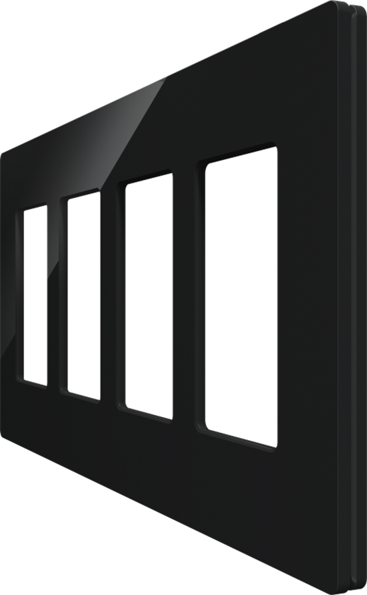 Crestron CM2-FP-G4-B-S - Cameo® 2 Faceplate, 4-Gang, Black Smooth