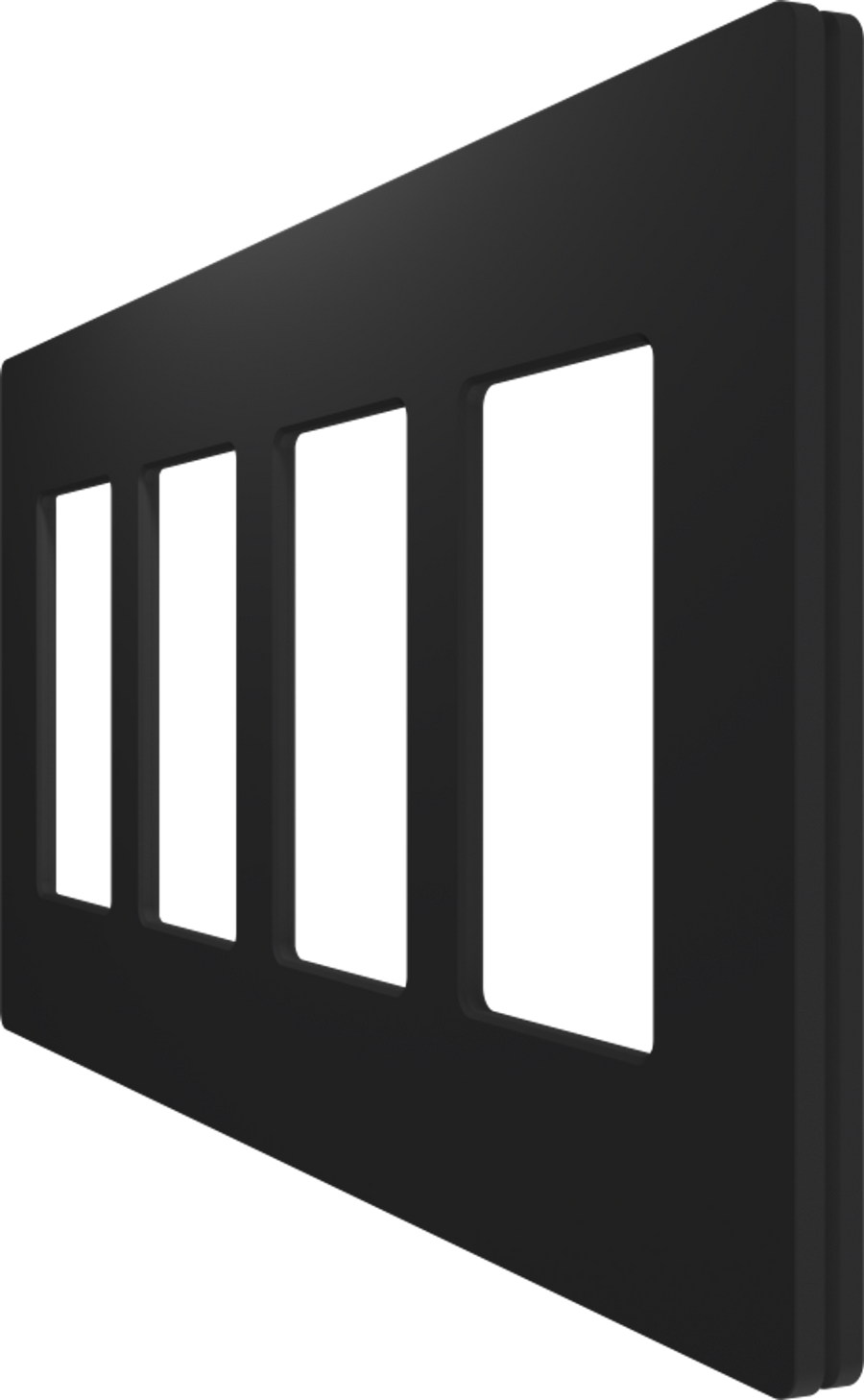 Crestron CM2-FP-G4-B-T - Cameo® 2 Faceplate, 4-Gang, Black Textured