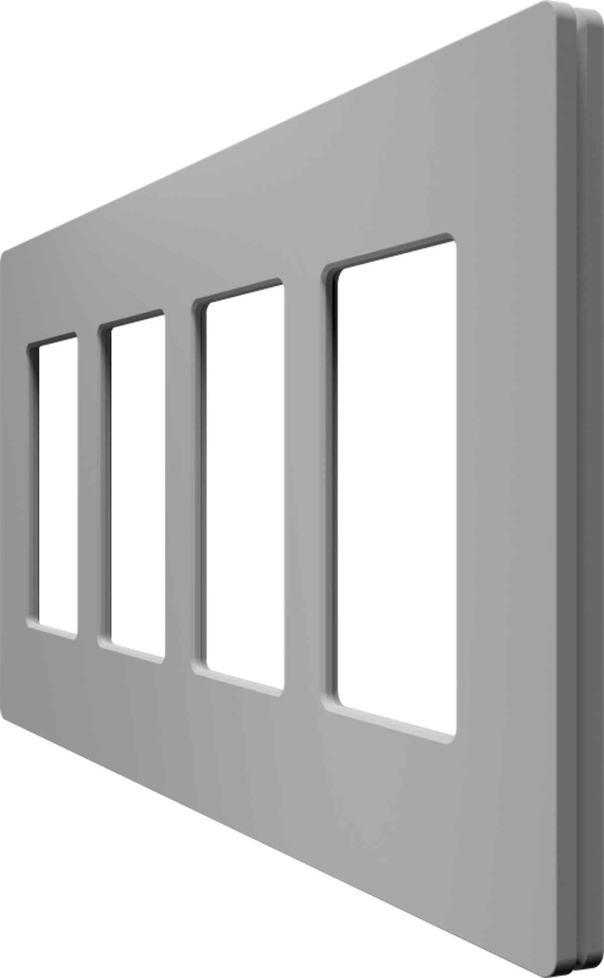 Crestron CM2-FP-G4-G-T - Cameo® 2 Faceplate, 4-Gang, Gray Textured