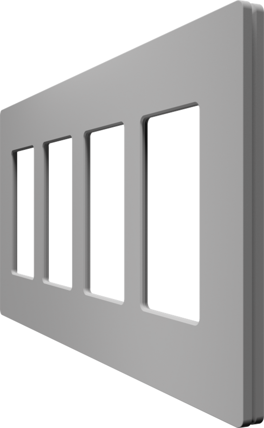 Crestron CM2-FP-G4-G-T - Cameo® 2 Faceplate, 4-Gang, Gray Textured