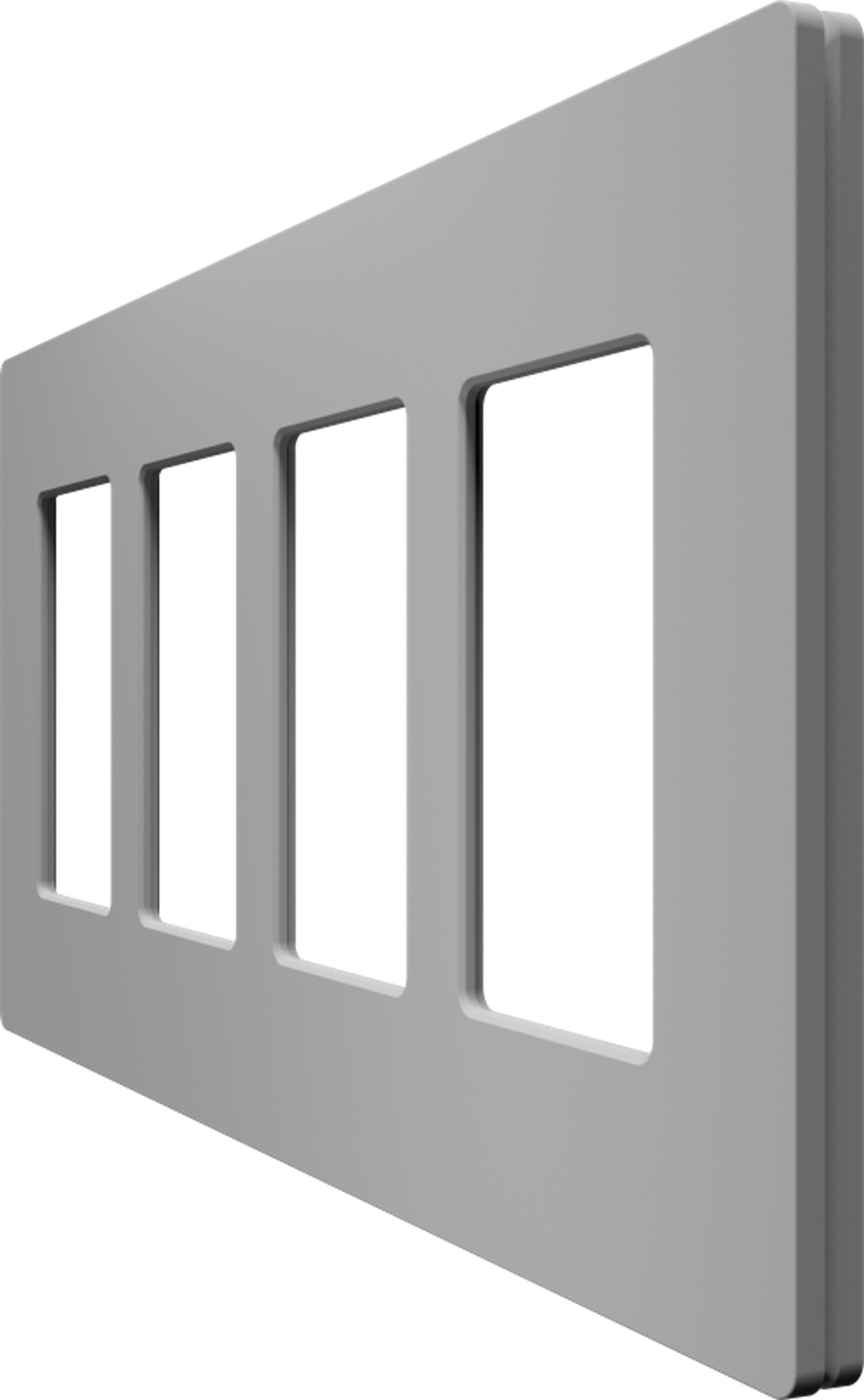 Crestron CM2-FP-G4-G-T - Cameo® 2 Faceplate, 4-Gang, Gray Textured