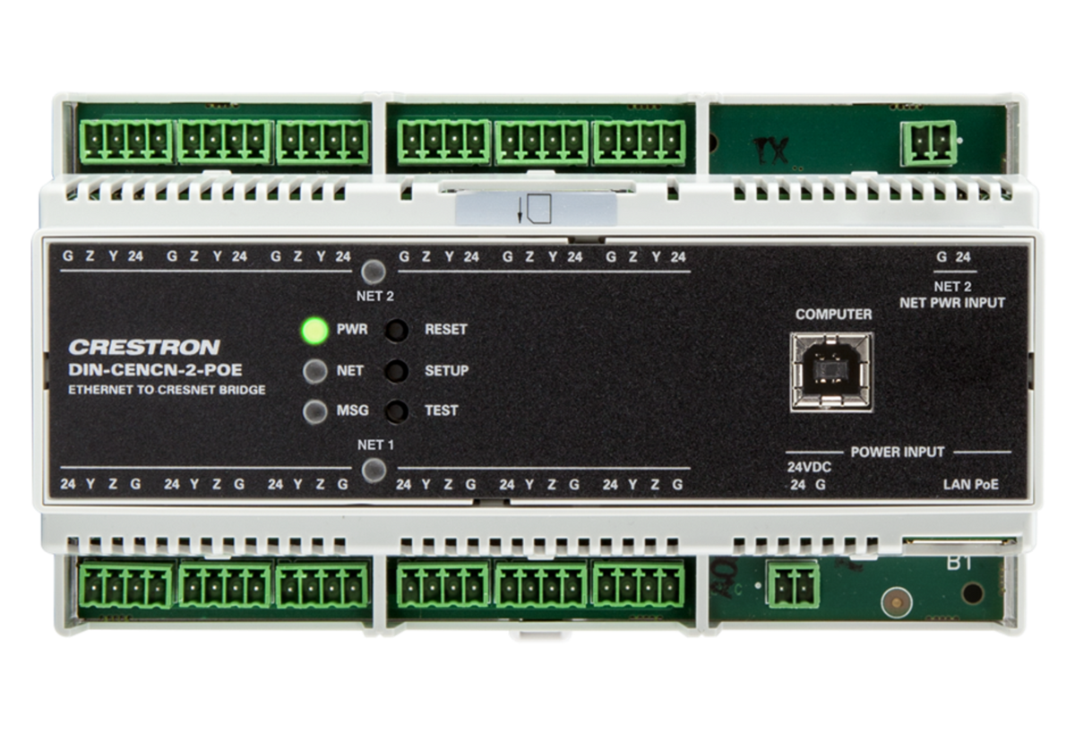 Crestron DIN-CENCN-2-POE - Ethernet to Cresnet® Network Bridge with PoE