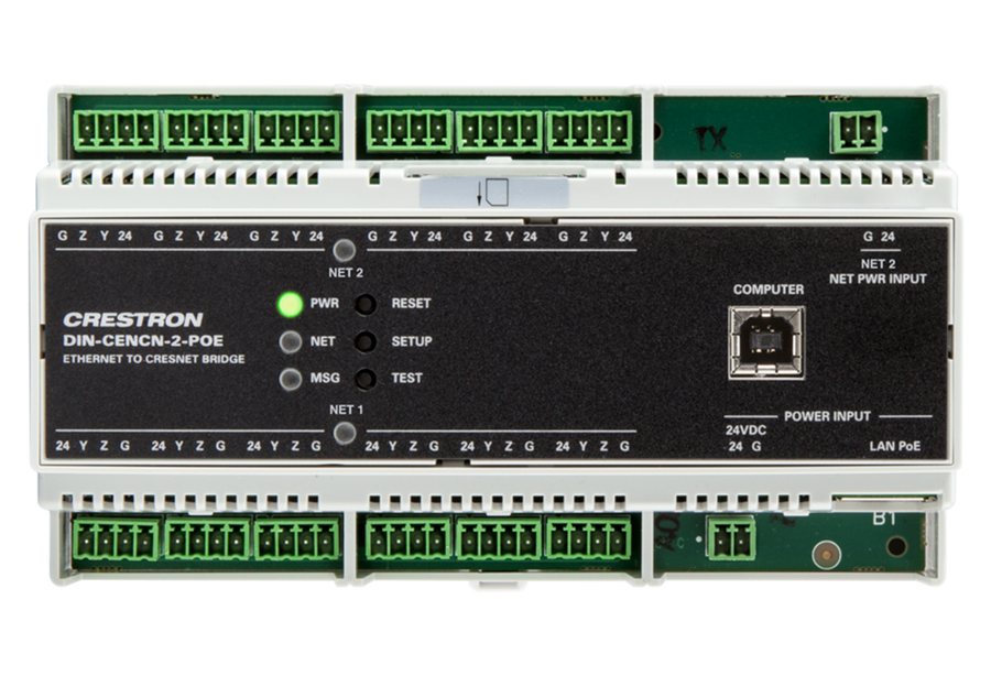 Crestron DIN-CENCN-2-POE - Ethernet to Cresnet® Network Bridge with PoE