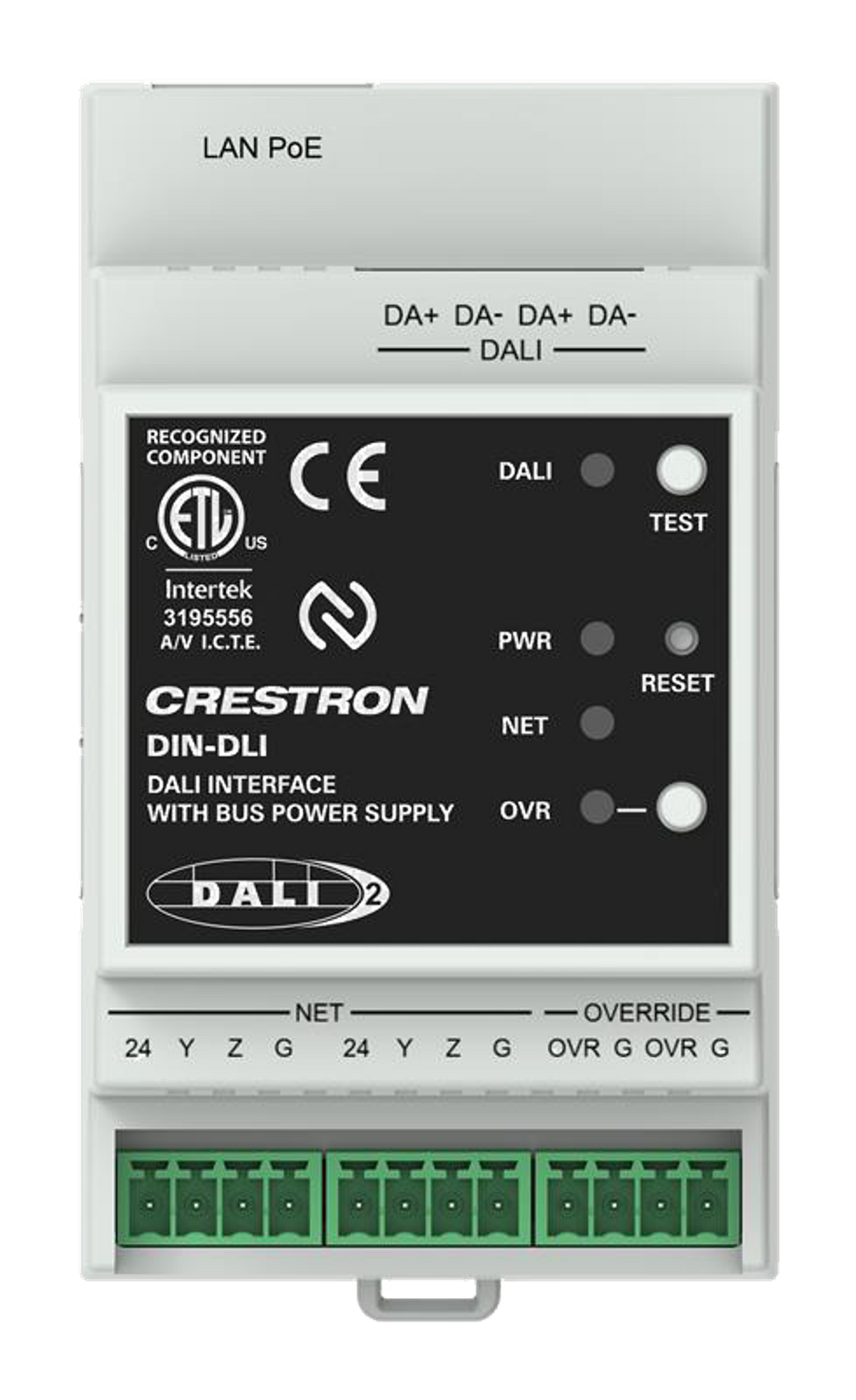 Crestron DIN-DLI - DALI® Interface, DIN Rail Mount
