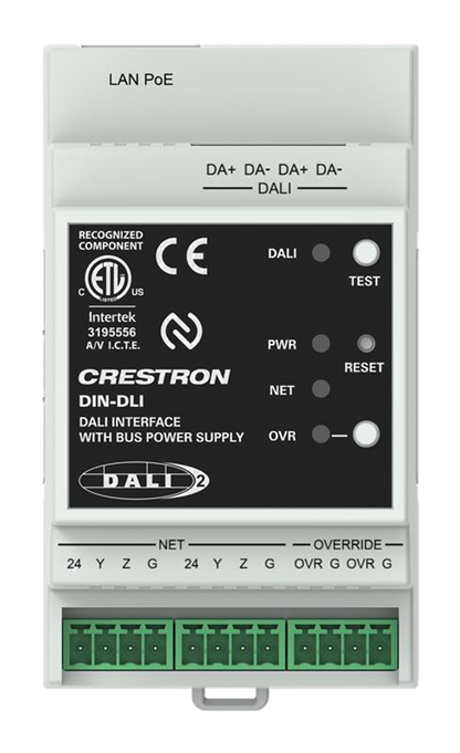 Crestron DIN-DLI - DALI® Interface, DIN Rail Mount
