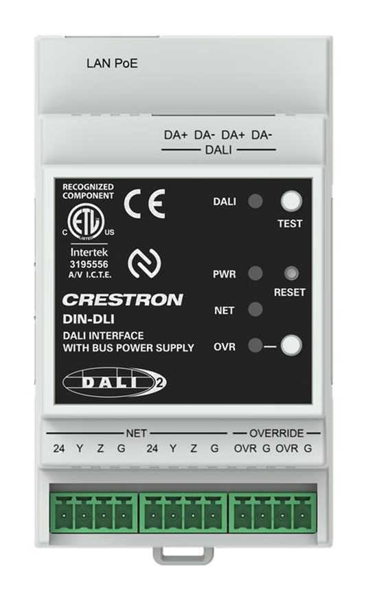 Crestron DIN-DLI - DALI® Interface, DIN Rail Mount