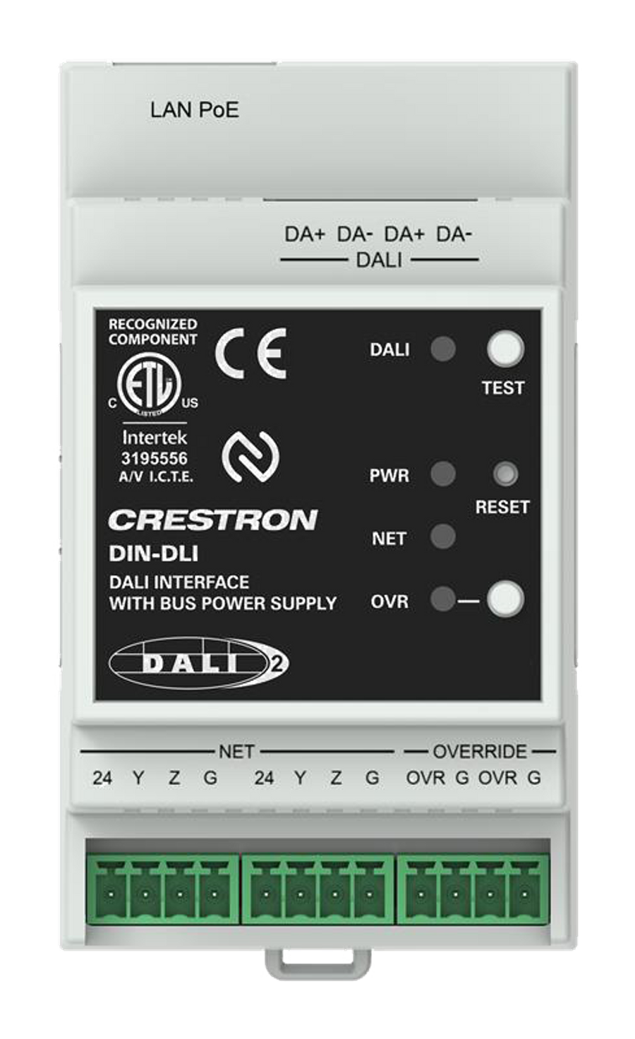 Crestron DIN-DLI - DALI® Interface, DIN Rail Mount