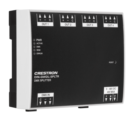 Crestron DIN-GWDL-SPLTR - Digital Lighting Splitter, 4 Channel, DIN Rail Mount