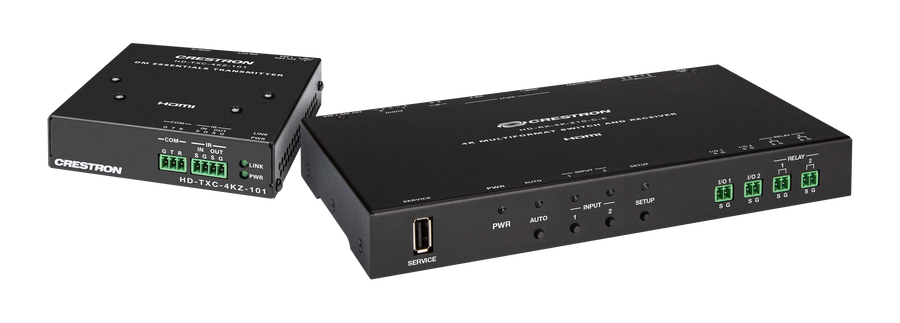 Crestron DM-EXT-1021 KIT - 4K 2x1 DM® Essentials Scaling Auto-Switcher and Extender over CATx Cable
