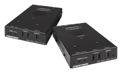 Crestron DM-EXT-2011 KIT - 4K60 4:4:4 DM® Essentials Transmitter Receiver Pair for USB‑C® DisplayPort™, USB 2.0, and Ethernet Signal Extension over CATx Cable