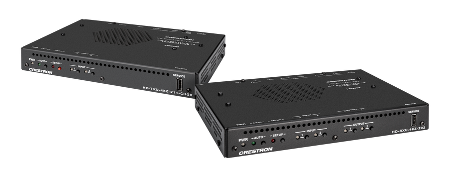 Crestron DM-EXT-2022 KIT - 4K60 4:4:4 DM® Essentials Receiver and 2x2 Auto-Switcher for, HDMI, USB‑C® DisplayPort™, and USB 2.0 Signal Extension over CATx Cable